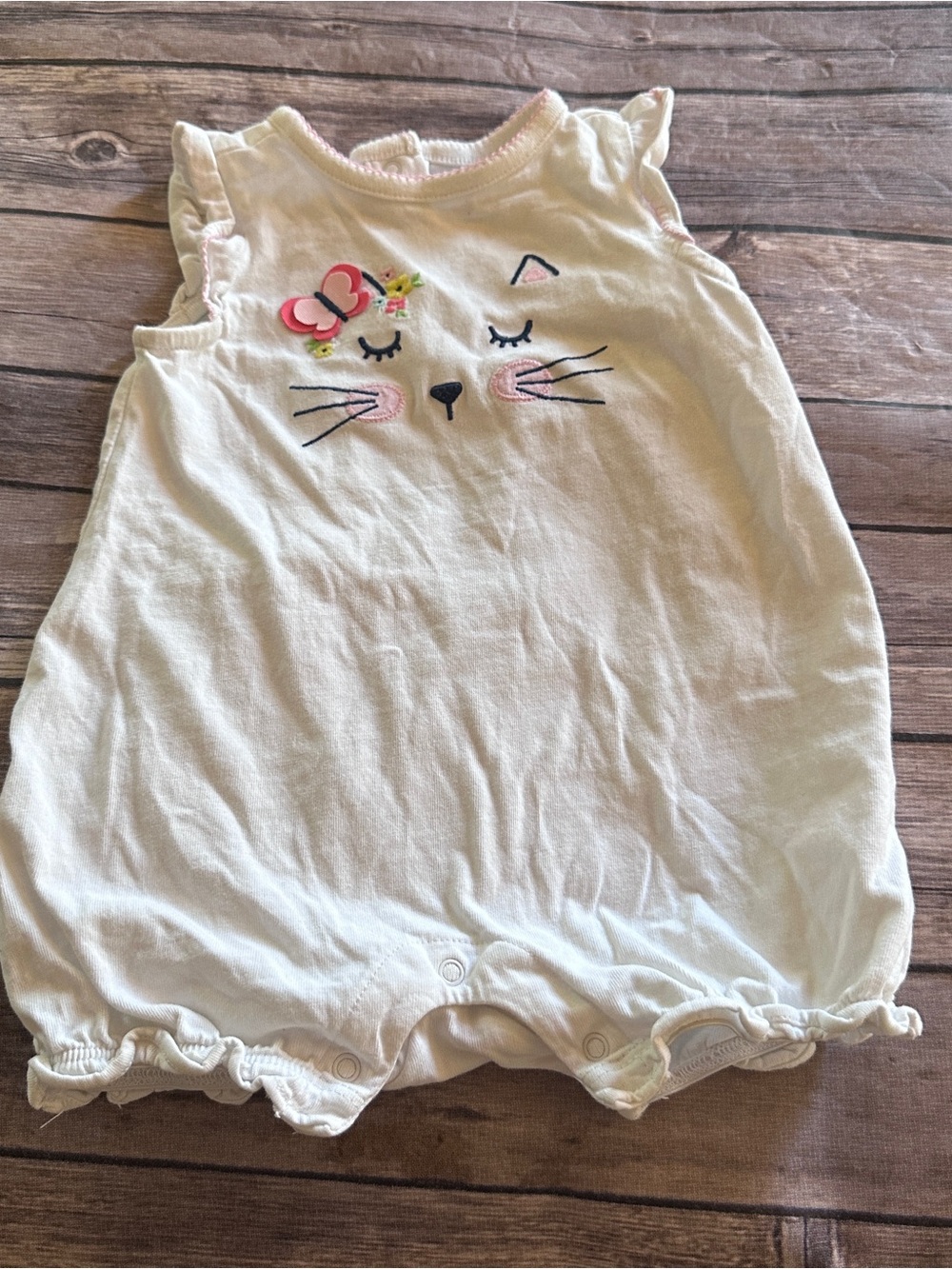 Gymboree kitty romper vguc 6/12